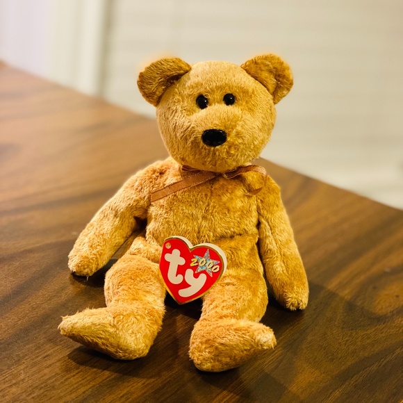 Ty Beanie Baby Cashew Bear - Never Played With - Picture 1 of 1